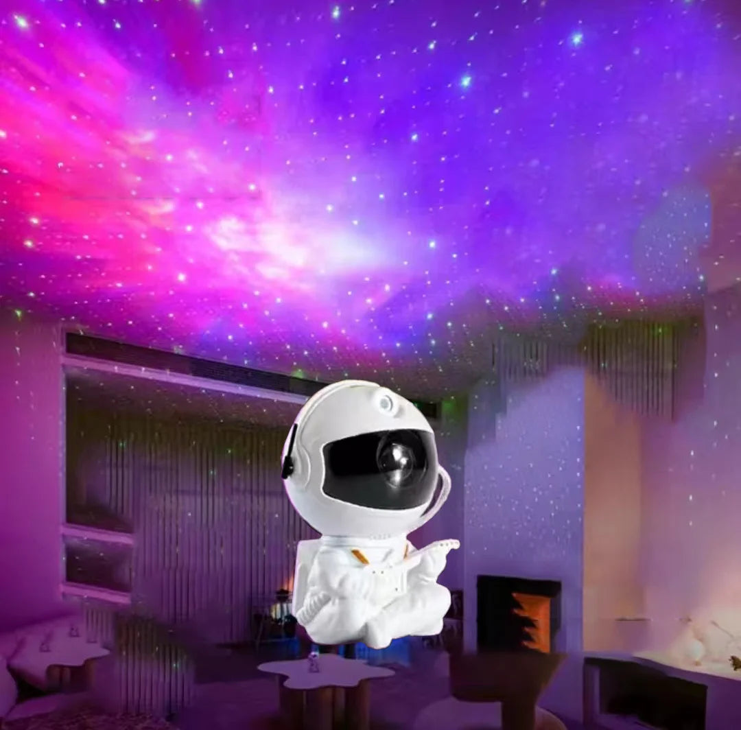 Galaxy Astronaut Star Projector - 3D Starry LED Night Light with Rotating Stars, Bedroom Decor for Kids/Adults, Home & Nursery