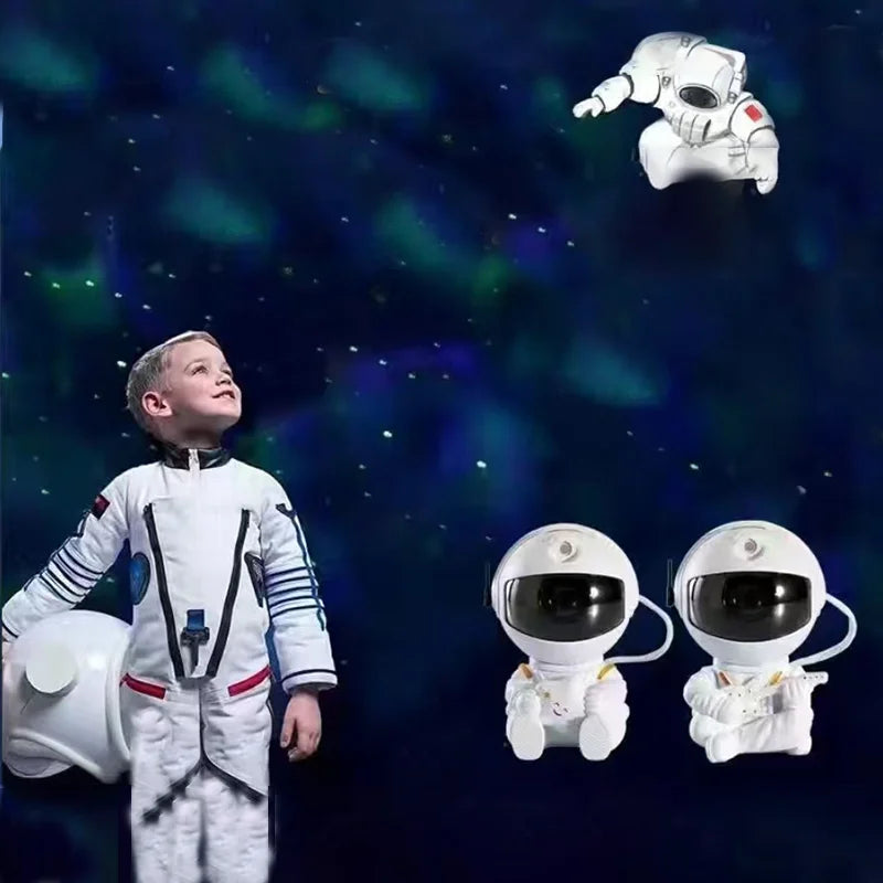 Galaxy Astronaut Star Projector - 3D Starry LED Night Light with Rotating Stars, Bedroom Decor for Kids/Adults, Home & Nursery