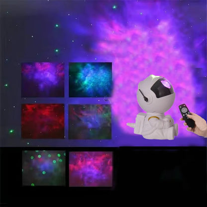 Galaxy Astronaut Star Projector - 3D Starry LED Night Light with Rotating Stars, Bedroom Decor for Kids/Adults, Home & Nursery